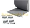 PVC plastic tape 35 m long 19 cm high gray privacy windbreak that can be attached to a fence