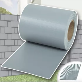   Kerítésbe fűzhető PVC műanyag szalag 70 m hosszú 19 cm magas szürke belátásgátló szélfogó