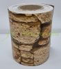 Kőmintás kerítésbe fűzhető PVC műanyag szalag 70 m hosszú 19cm magas világos tört köves belátásgátló szélfogó