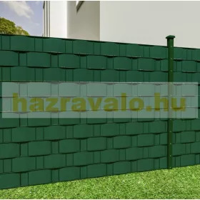   Kerítésbe fűzhető PVC műanyag szalag 35 m hosszú 19 cm széles zöld belátásgátló szélfogó takaró