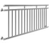 Balcony railing stainless steel French balcony railing 2 parts 225x90 cm inox