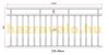 Balcony railing stainless steel French balcony railing 2 parts 225x90 cm inox