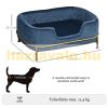 Dog bed pet sofa blue 63x43x24 cm luxury dog ​​bed bed modern design 