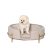 Kutyafekhely kisállat kanapé luxus kutyaágy fekvőhely macskák számára modern design bézs 64x40x24 cm
