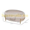 Dog bed pet sofa luxury dog ​​bed bed for cats modern design beige 64x40x24 cm