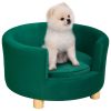 Dog bed pet sofa green luxury dog ​​bed 65x64x37 cm round bed 