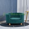 Dog bed pet sofa green luxury dog ​​bed 65x64x37 cm round bed 