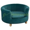 Dog bed pet sofa green luxury dog ​​bed 65x64x37 cm round bed 
