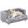 Dog bed pet sofa artificial leather luxury dog ​​bed 68x41x32 cm gray bed 