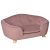 Kutyafekhely kisállat kanapé rózsaszín 70x47x30 cm luxus kutyaágy fekvőhely modern design