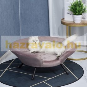   Kutyafekhely kisállat kanapé 74x68x31 cm luxus fekvőhely kutyák, macskák számára modern design 