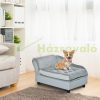 Dog bed pet sofa luxury dog ​​bed 76x45x41 cm bed light gray storage box