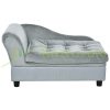Dog bed pet sofa luxury dog ​​bed 76x45x41 cm bed light gray storage box