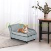 Dog bed pet sofa luxury dog ​​bed 76x45x41 cm bed light gray storage box