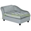 Dog bed pet sofa luxury dog ​​bed 76x45x41 cm bed light gray storage box