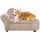 Dog bed pet sofa beige luxury dog ​​bed 80x40x46 cm sleeping place dropped storage space