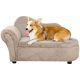 Dog bed pet sofa beige luxury dog ​​bed 80x40x46 cm sleeping place dropped storage space