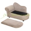 Dog bed pet sofa beige luxury dog ​​bed 80x40x46 cm sleeping place dropped storage space