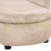 Dog bed pet sofa beige luxury dog ​​bed 80x40x46 cm sleeping place dropped storage space