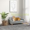 Dog bed pet sofa luxury dog ​​bed 94x61x40 cm bed with washable cover, non-slip feet, gray