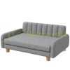 Dog bed pet sofa luxury dog ​​bed 94x61x40 cm bed with washable cover, non-slip feet, gray