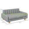 Dog bed pet sofa luxury dog ​​bed 94x61x40 cm bed with washable cover, non-slip feet, gray