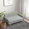 Dog bed pet sofa luxury dog ​​bed 94x61x40 cm bed with washable cover, non-slip feet, gray