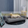 Dog bed pet sofa luxury dog ​​bed bed modern design gray 98x60x35 cm