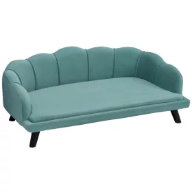   Kutyafekhely kisállat kanapé luxus kutyaágy fekvőhely modern design zöld 98x60x35 cm