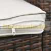 Polyrattan three-seater sofa armchair with cushion garden armchair two-seater rattan garden sofa brown
