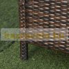 Polyrattan three-seater sofa armchair with cushion garden armchair two-seater rattan garden sofa brown