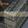 Polyrattan two-seater sofa armchair with cushion garden armchair two-seater rattan garden sofa grey