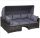 Polirattan luxury sofa with awning 215x75x64 cm garden seating set