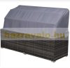 Polirattan luxury sofa with awning 215x75x64 cm garden seating set