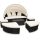 Polirattan luxury sofa with awning and cushions, sunning island black-beige