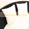 Polirattan luxury sofa with awning and cushions, sunning island black-beige