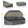 Polirattan luxury sofa with awning 230x145x80 cm garden seating set