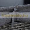 Polirattan luxus kanapészett napellenzővel 230x145x80 cm kerti ülőgarnitúra