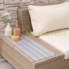 4-piece Luxury polyrattan garden furniture set, garden set, seating set with storage and coffee table brown
