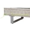 4-person polyrattan Lounge set, coffee table and side table, gray-brown