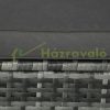 4-part polyrattan lounge set with fold-out parasol and cushions garden furniture gray