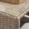 6-piece Polirattan sofa set 151x75x65 cm garden furniture set with coffee table, beige 