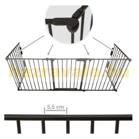   Kandallórács, biztonsági térelválasztó rács háziállatok számára 5 részes 300x75 cm