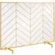 Kandalló szikravédő rács 980 mm széles, arany színű, stabil vas szerkezet