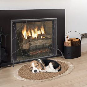   Szikravédő rács klasszikus megjelenésű 906 mm fekete színű kandalló szikrafogó rács