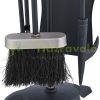 5-piece fireplace equipment black and silver fireplace tools made of metal fireplace tools with stand