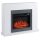 Electric fireplace 113x26x87 cm LED wall display fireplace 