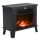 Electric fireplace 34x17x31 cm freestanding display fireplace black