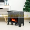 Electric fireplace 34x17x31 cm freestanding display fireplace black