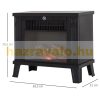 Electric fireplace 34x17x31 cm freestanding display fireplace black